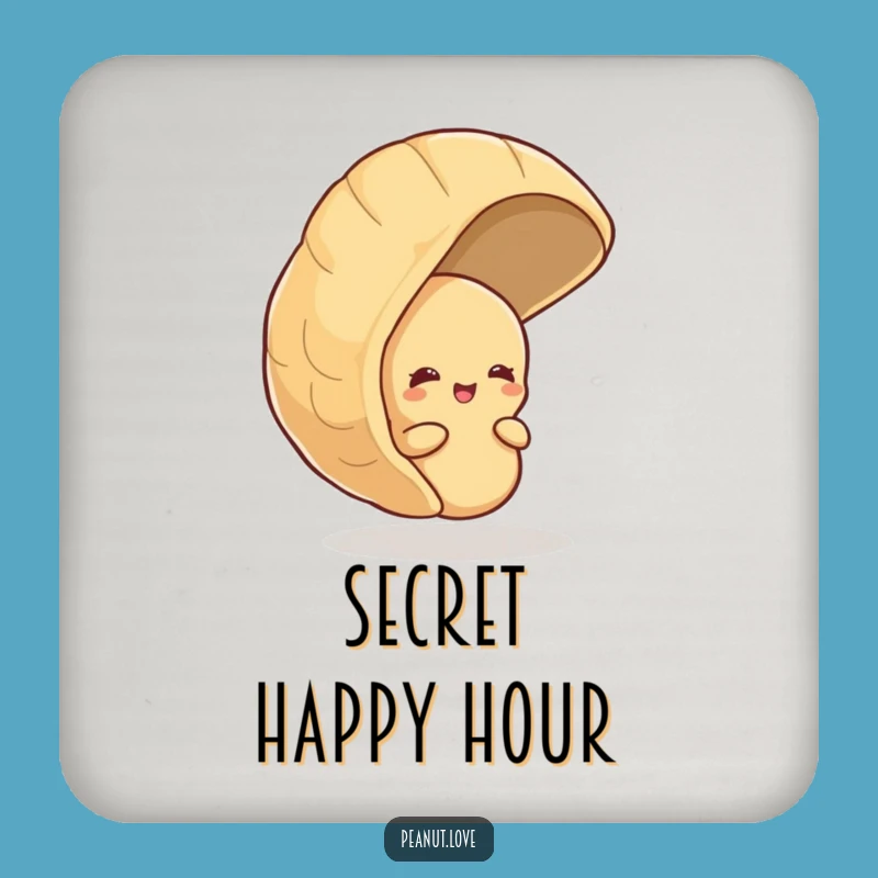 Funny Shy Peanut Coaster: Giggle Protector, Stylish & Hilarious, Perfect Funny Gift
