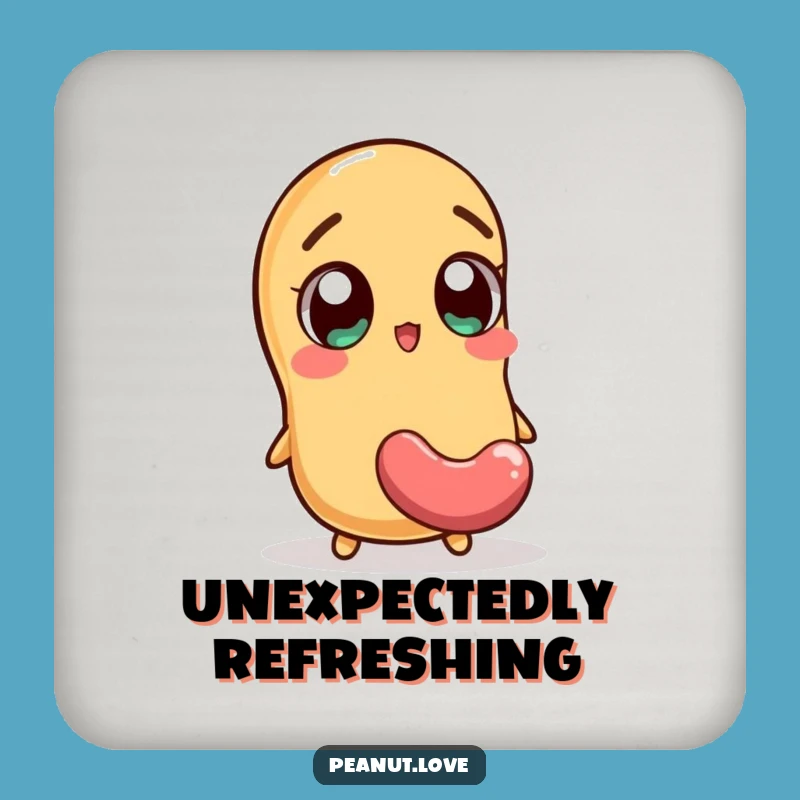 Funny Sweet Drop Coaster, Peanut Jellybean Surprise Pad, Humorous Drink Accessory