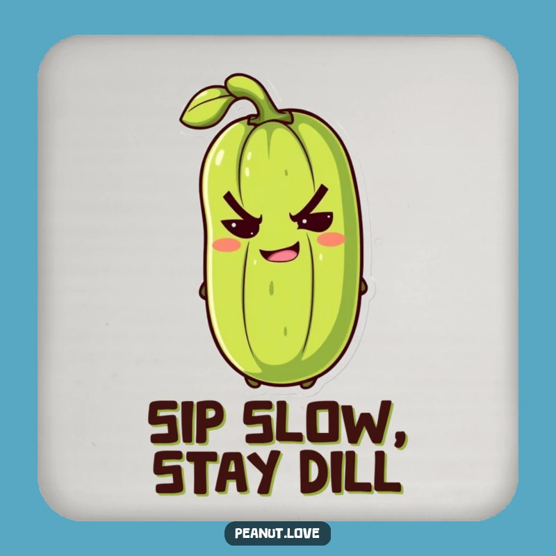 Funny Winking Pickle Coasters: Protect Your Surfaces with Sass
