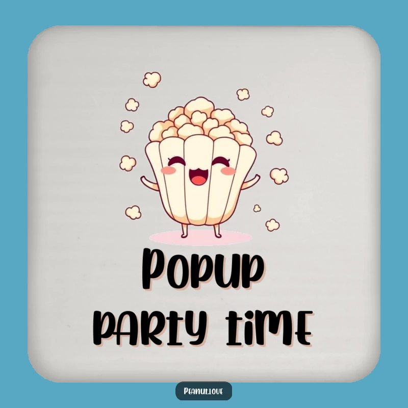 Funny Popcorn Kernel Coaster: Surprise Pop Protection, Movie Table Fun