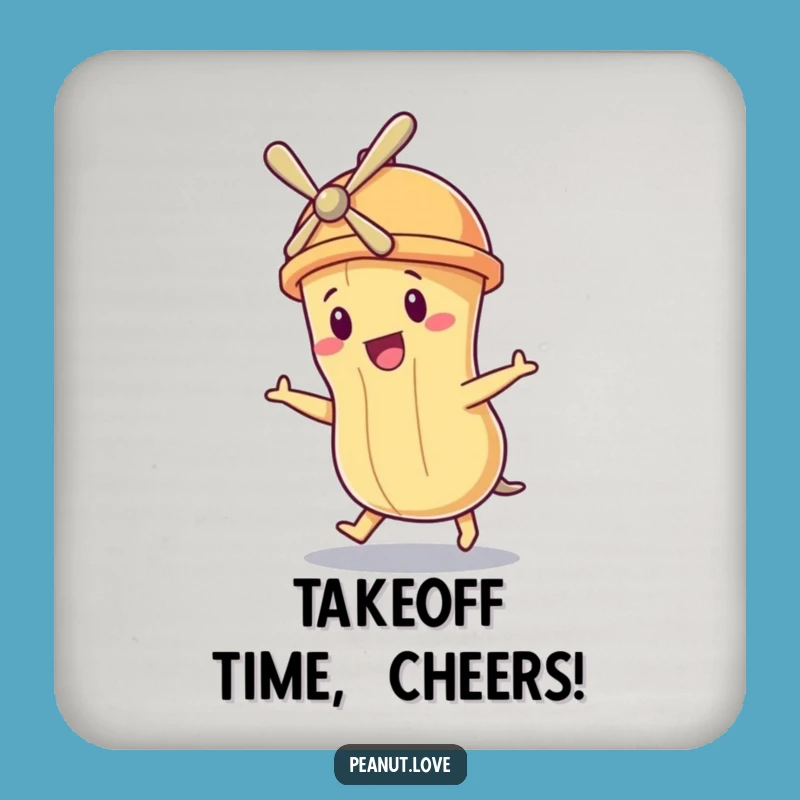 Funny Peanut Takeoff Coaster: Character Table Protector for Flyers