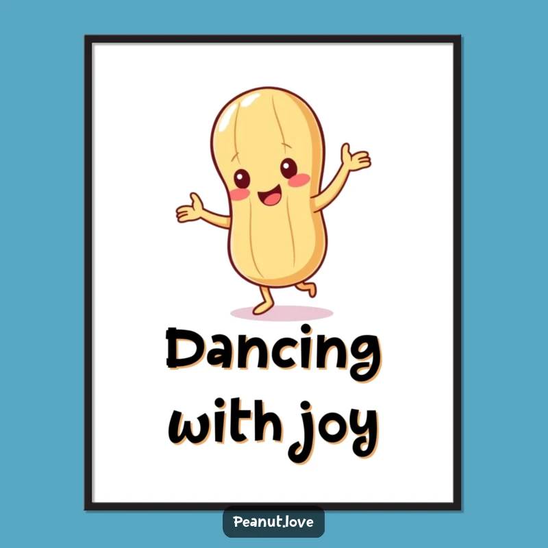 Funny Peanut Poster: Giggling Character Art for Cheerful Spaces