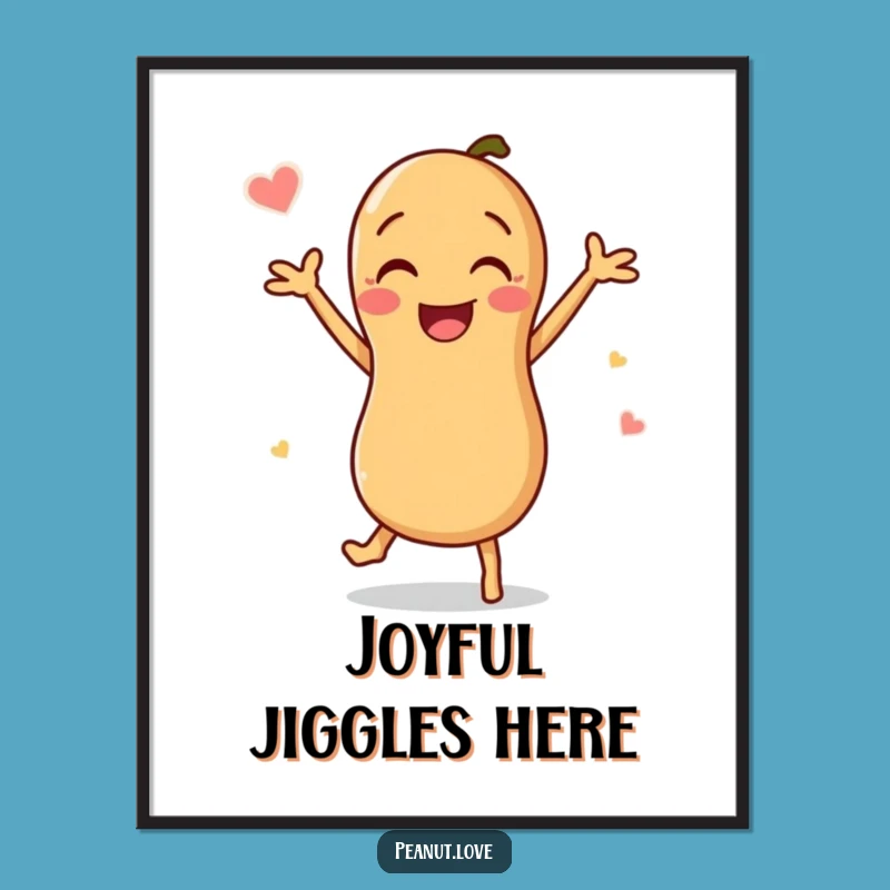 Funny Peanut Dance Poster: Joyful Art - A Hilarious Funny Gift for Homes!