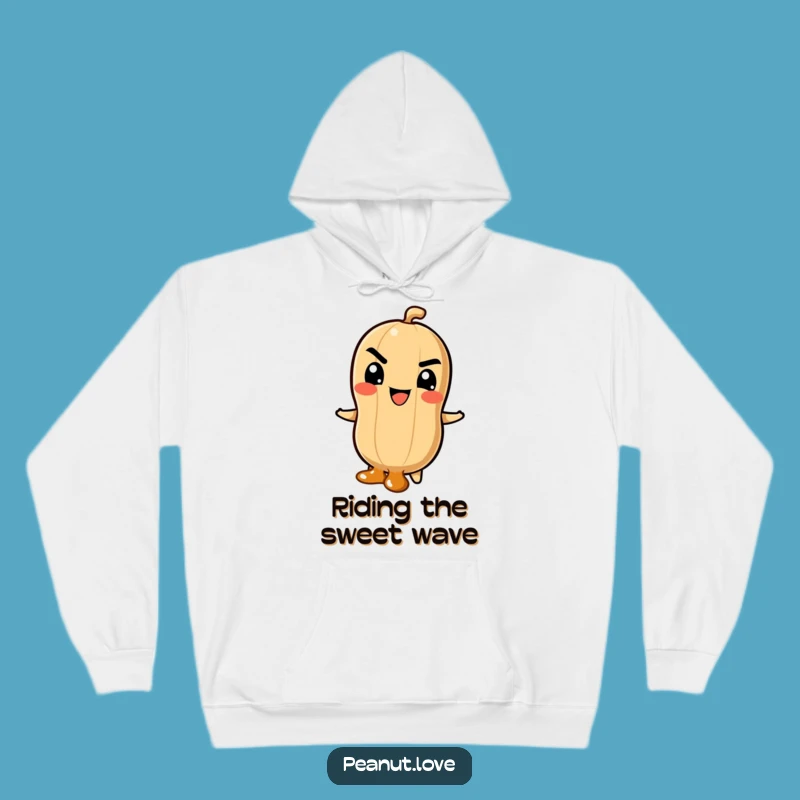 Cozy Descent Funny Hoodie - Caramel Peanut Fun