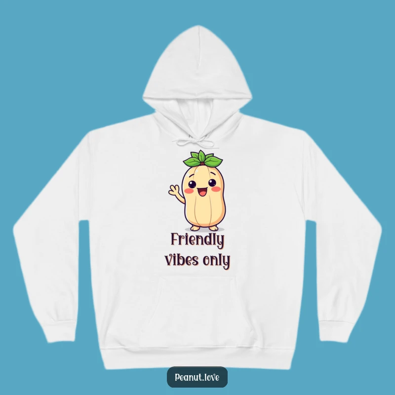 Cozy Funny Friendly Peanut Hoodie - Warm Welcomes and Hilarious Vibes