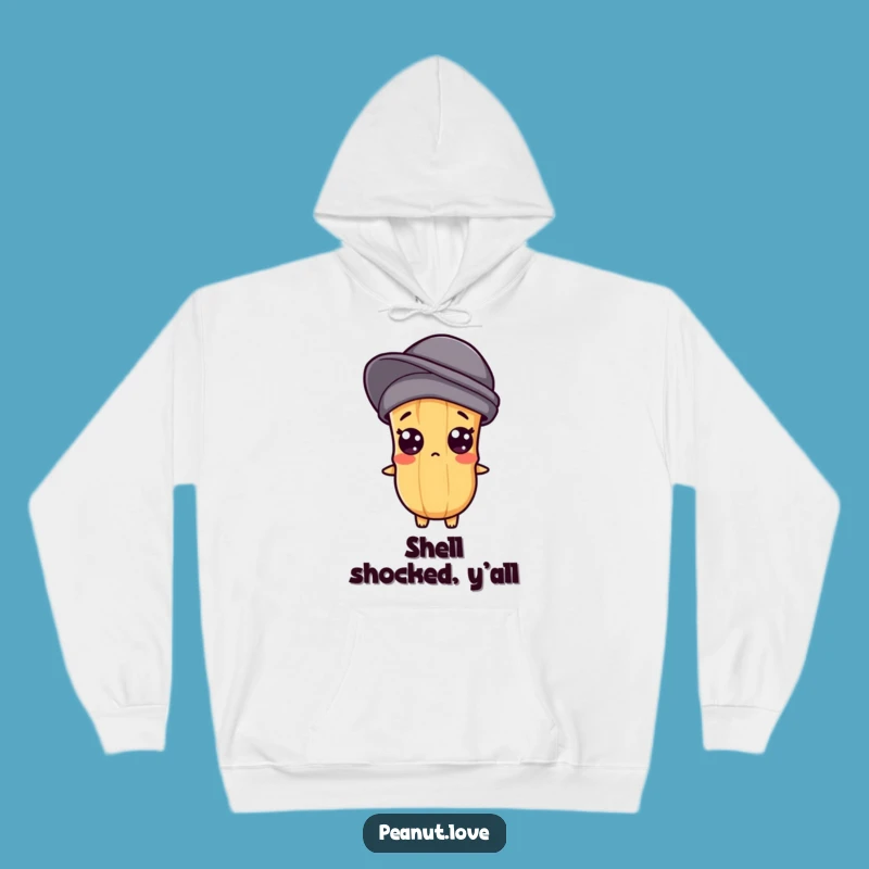 Funny Kawaii Peanut Shock Hoodie: Cozy & Cute Surprised Character Gift