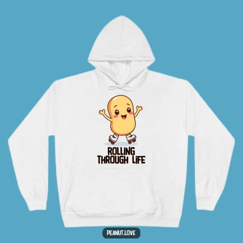 Funny Peanut Roller Skater Hoodie: Cozy and Hilarious Nutty Apparel for Chilly Days