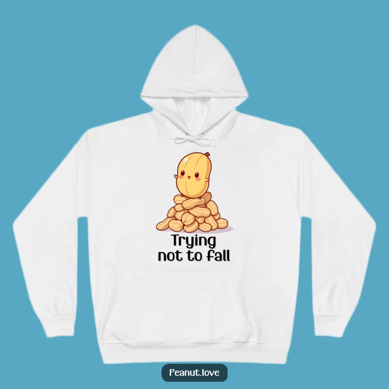 Funny Wobbly Peanut Hoodie: Cozy Peanut Struggle, Warm & Hilarious, Ideal Funny Gift