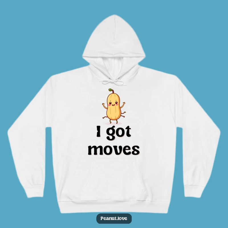 Cozy Funny Kawaii Peanut Hoodie: Silly Dancing Rooted Nut, Ultimate Funny Gift