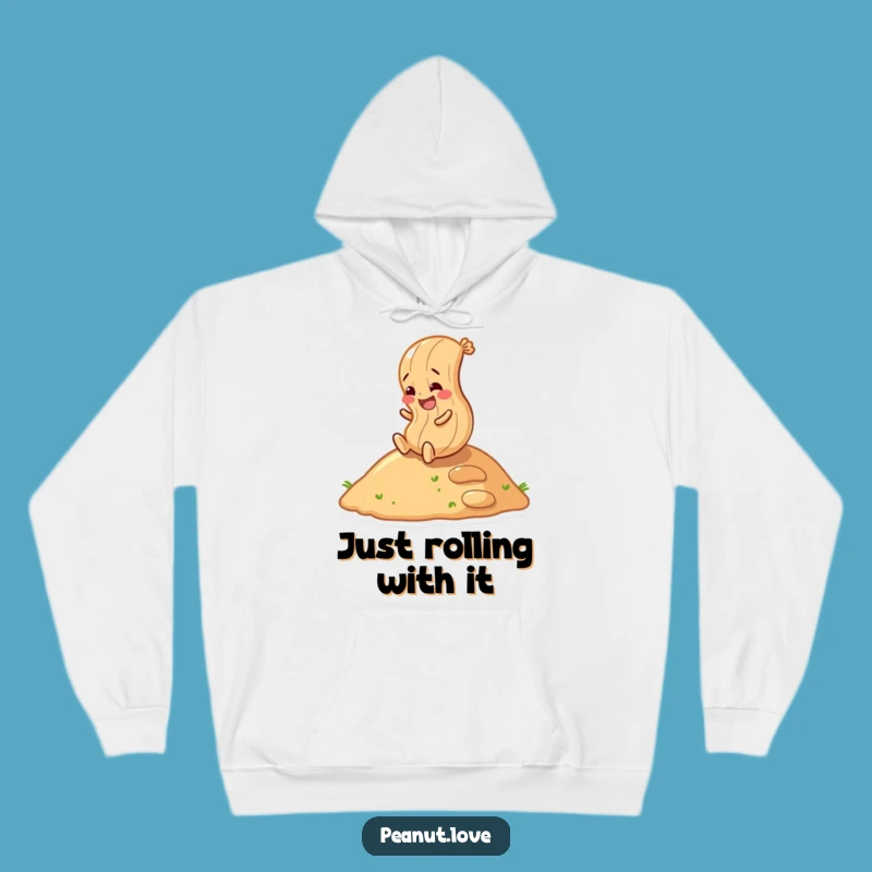 Funny Rolling Peanut Hoodie: Cozy Fun Descent Wear, Ultimate Warm Funny Gift