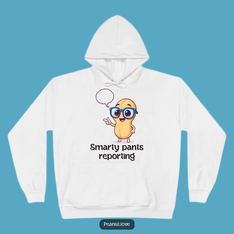 Funny Peanut Thinker Hoodie: Cozy Peppy Peanut with Glasses, Warm & Hilarious, Ideal Funny Gift
