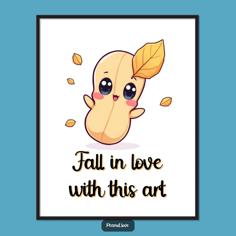 Funny Free Printable Wall Art: Surprised Peanut Decor, Downloadable Art Gift