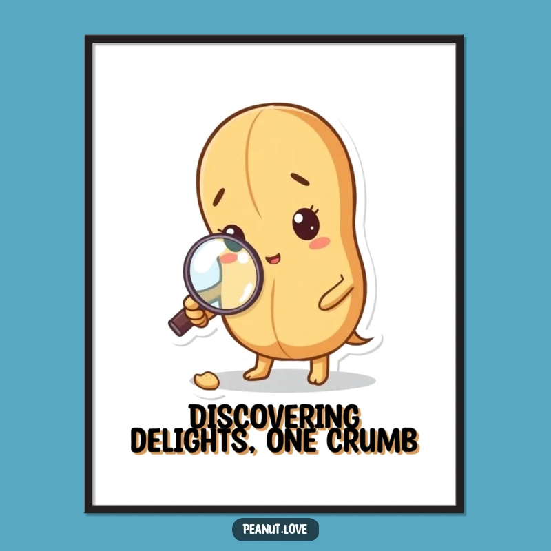 Free Printable Curious Peanut Crumb Wall Art - Investigative Downloadable Decor!