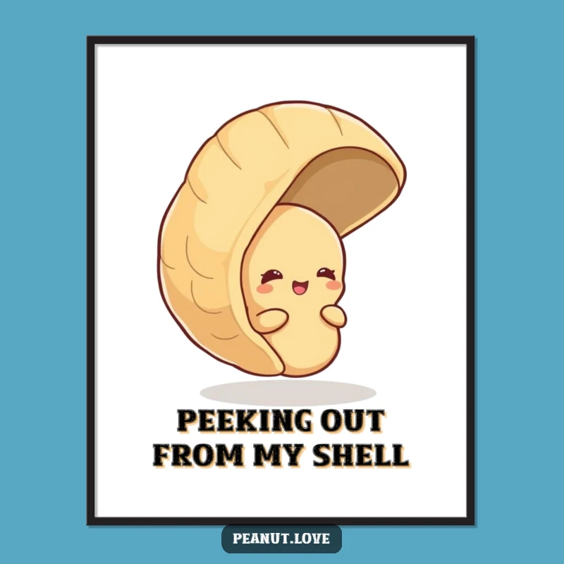 Free Printable Wall Art: Shy Peanut's Giggles, Adorable Downloadable Art for Your Home