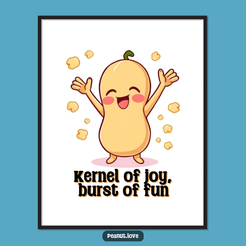 Free Printable Giggling Peanut Popcorn Wall Art - Whimsical Downloadable Decor!