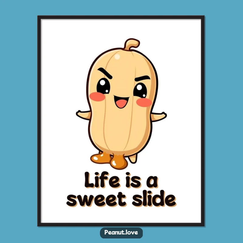 Free Printable Wall Art: Caramel Slide Peanut Funny Downloadable Decor