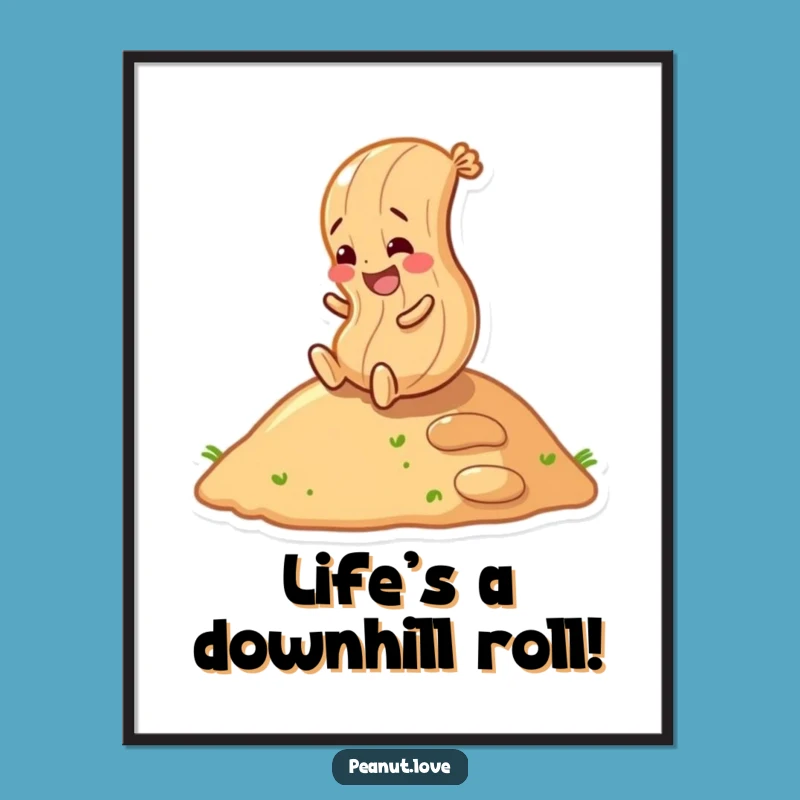 Free Printable Rolling Peanut Wall Art - Joyful Downloadable Decor