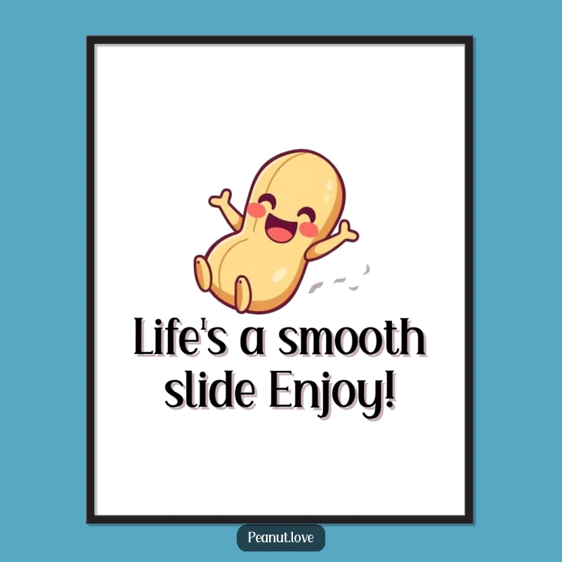 Funny Free Printable Wall Art: Sliding Peanut - Downloadable Decor for a Fun Home!