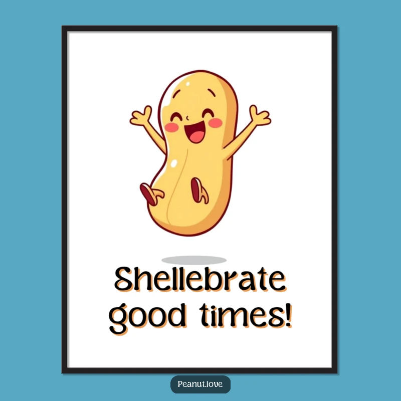 Free Printable Wall Art: Energetic Peanut Kicking Legs for a Hilarious, Vibrant Home Decor Gift