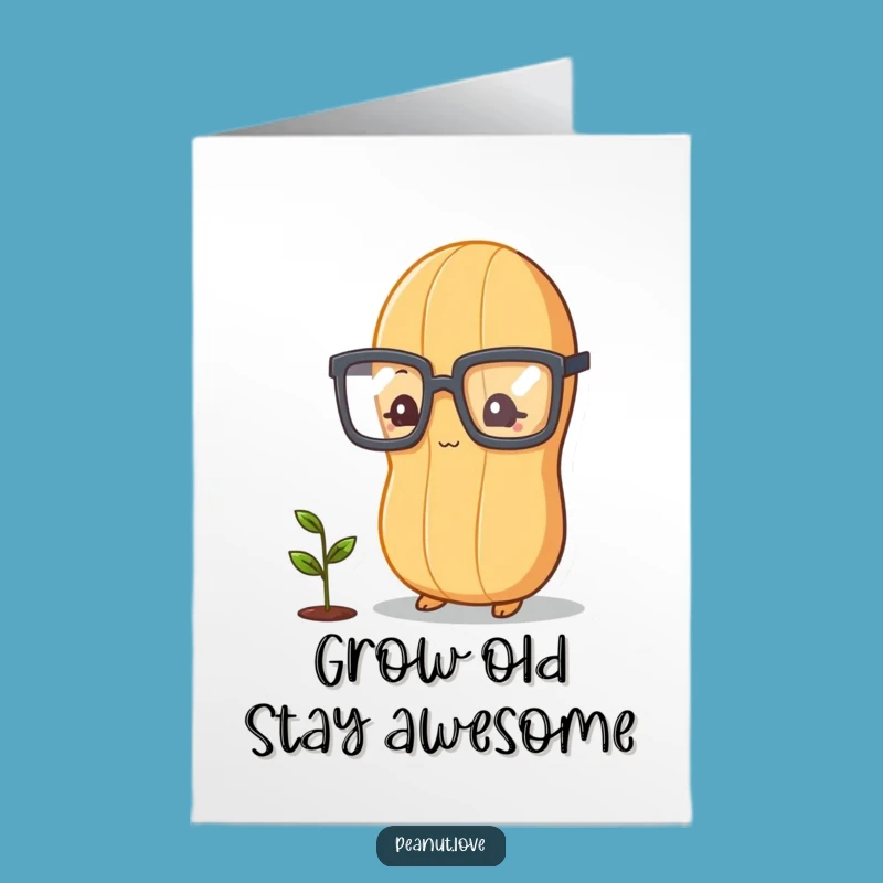 Free Printable Birthday Card: Funny Peanut Gardener Design, Perfect Downloadable Gift!