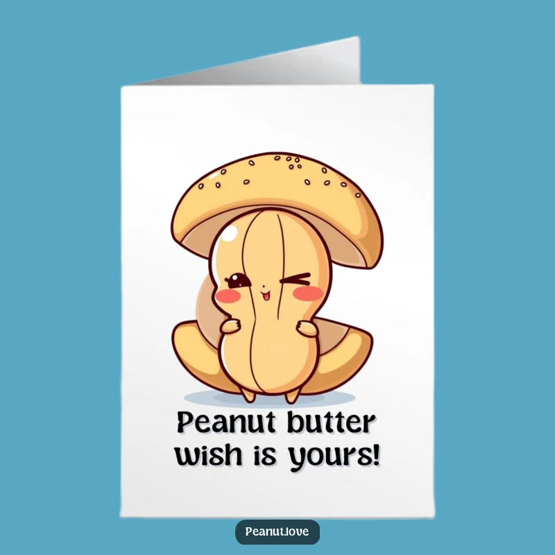 Free Printable Birthday Card: Mischievous Peanut Funny Downloadable Gift Surprise
