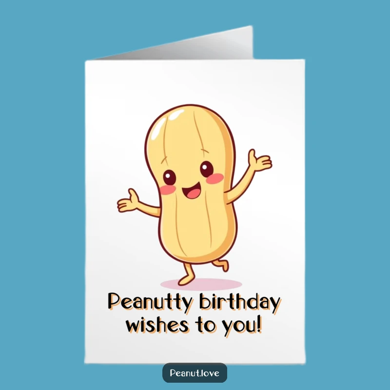 Free Printable Giggling Peanut Birthday Card: Nutty Downloadable Fun for Celebrations
