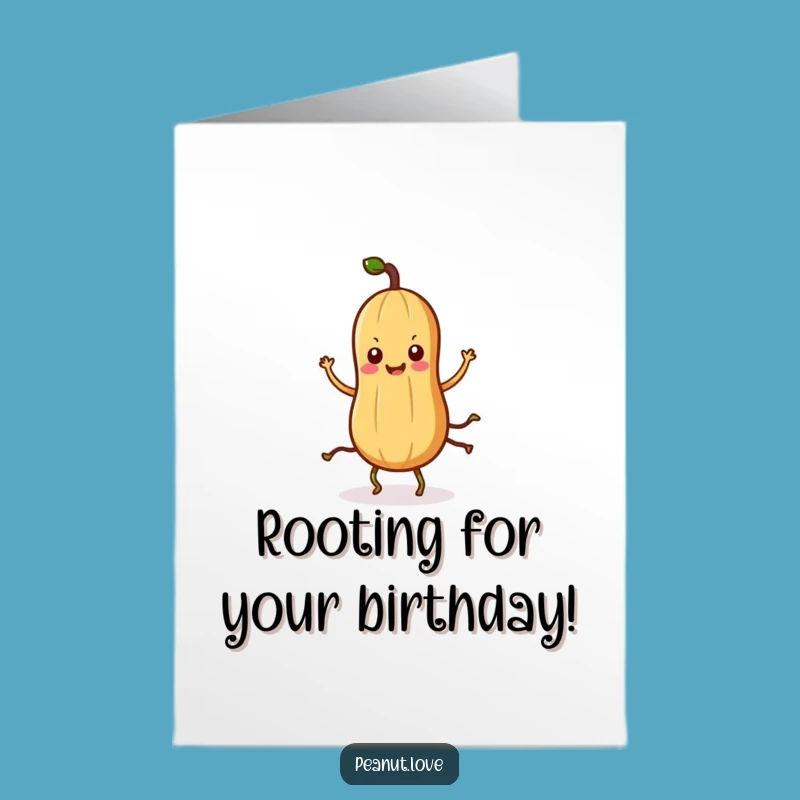 Free Printable Kawaii Peanut Dance Birthday Card - Funny Downloadable Gift