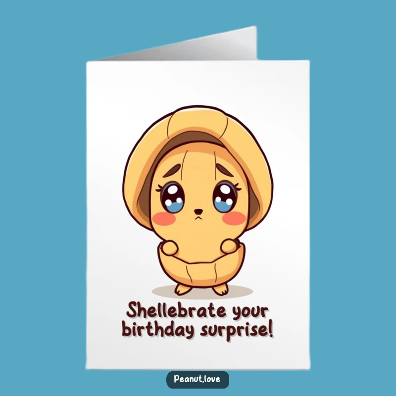 Free Printable Birthday Card: Surprised Peanut Hilarious Downloadable Gift