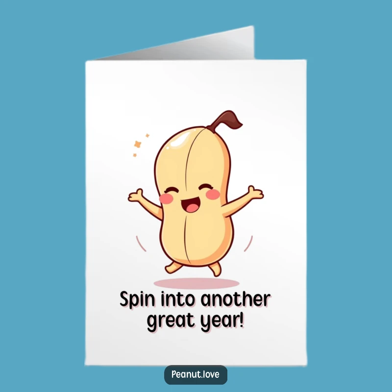 Free Printable Birthday Card: Dizzy Peanut Spinning Fun, Funny Downloadable Gift