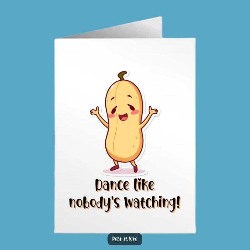 Free Printable Congrats Card: Silly Dancing Peanut Funny Downloadable Gift
