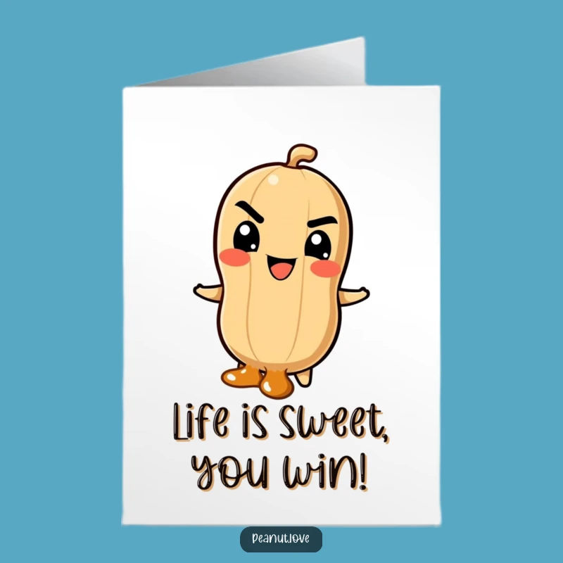 Free Printable Congrats Card: Caramel Slide Peanut Funny Downloadable Gift