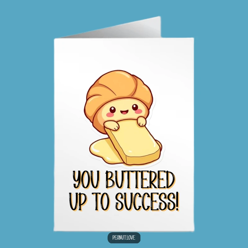 Free Printable Congrats Card: Croissant Slide, Buttery Success, Downloadable Gift!