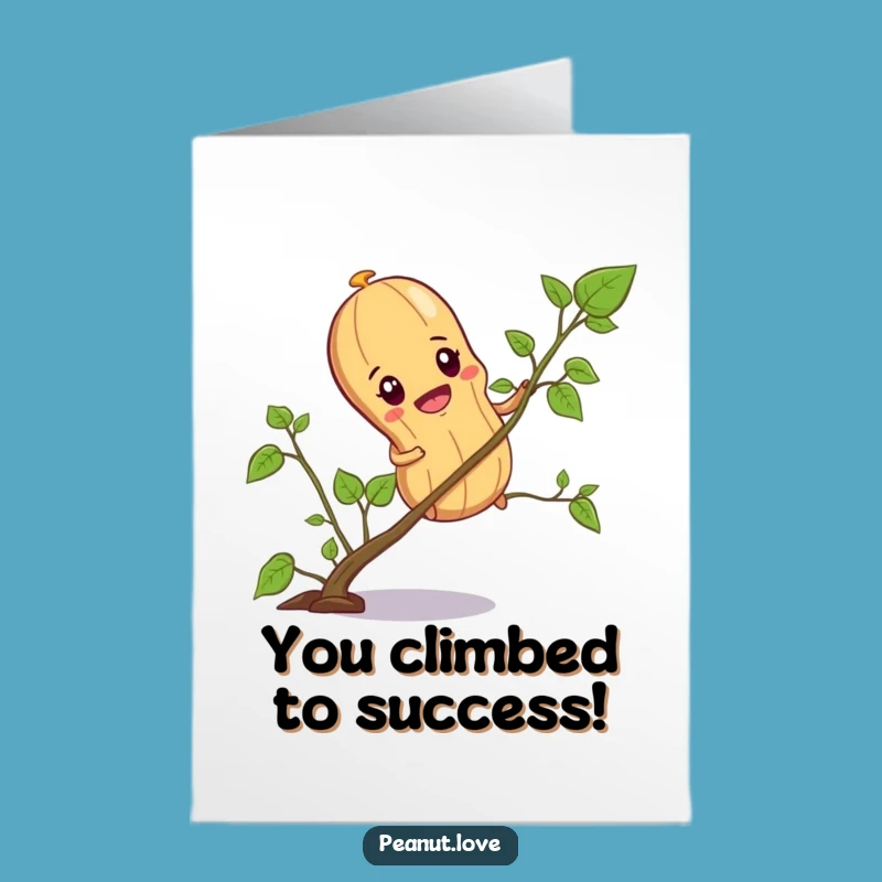 Free Printable Congrats Card: Determined Peanut Climber - Funny Downloadable Gift
