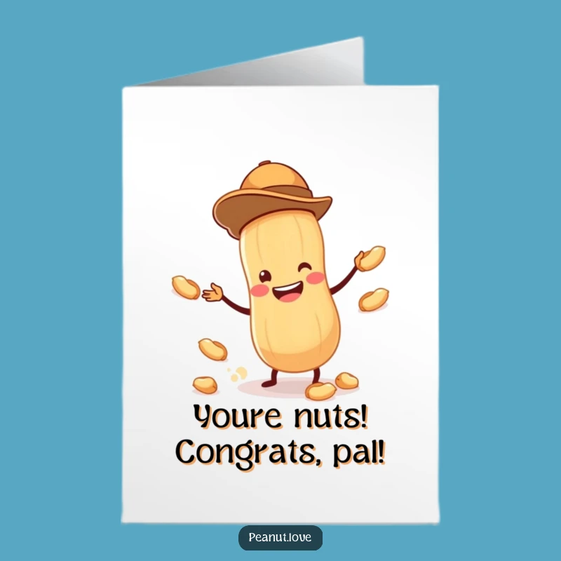 Free Printable Congrats Card: Juggling Peanut Success, A Fun Downloadable Gift!