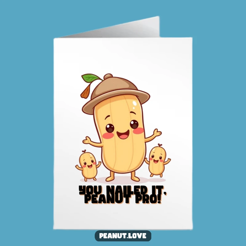 Free Printable Congratulations Card: Juggling Peanut Cheerful Downloadable Gift