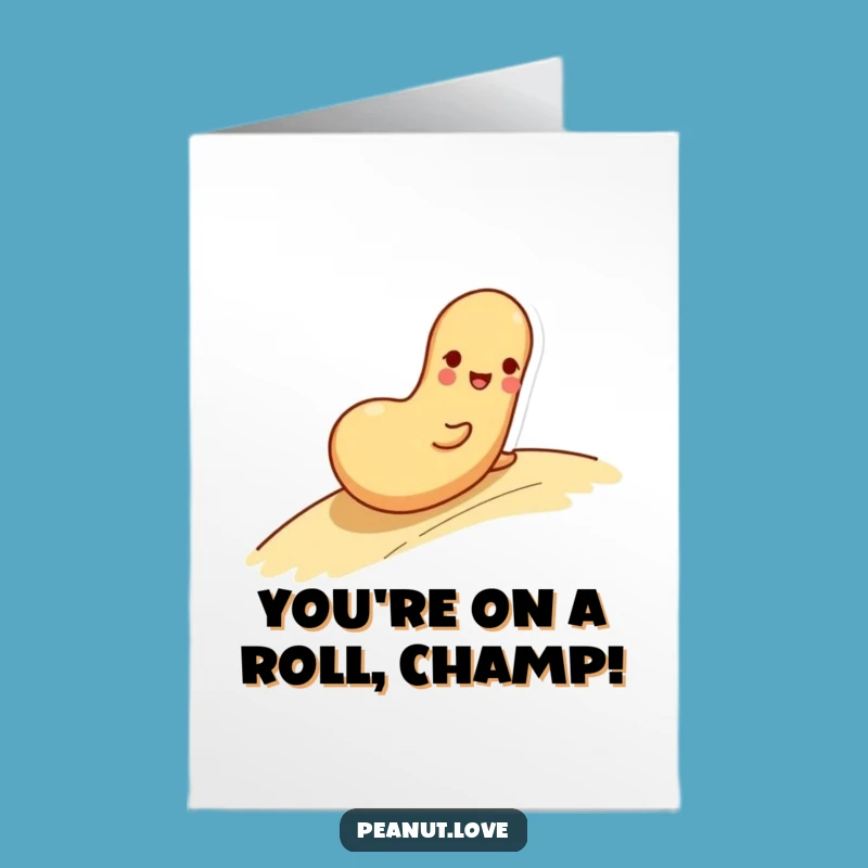Free Printable Congratulations Card: Rolling Peanut Joyful Downloadable Gift