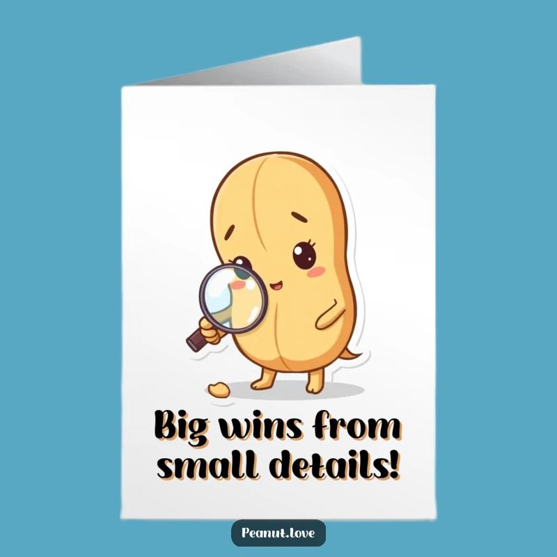 Free Printable Curious Peanut Congrats Card - Close Examination Downloadable!