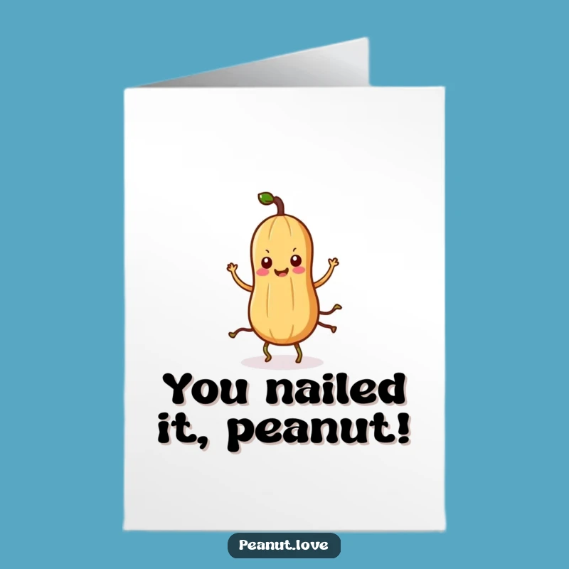 Free Printable Kawaii Peanut Dance Card - Funny Congrats Downloadable Gift