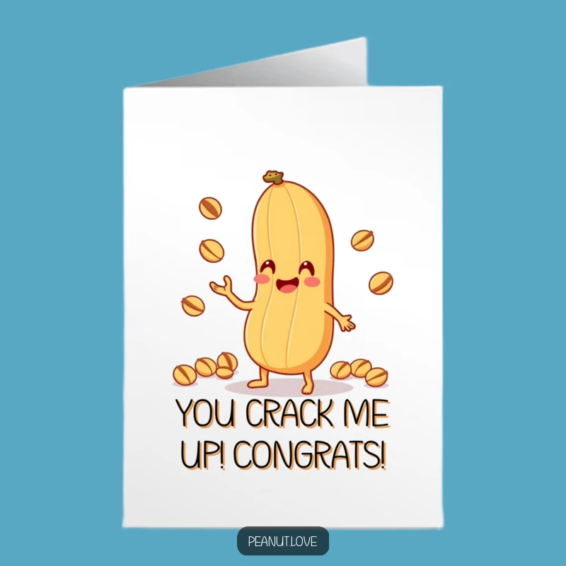 Free Printable Peanut Congratulations Card: Funny Juggling Nuts Downloadable Gift