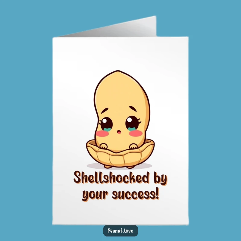 Free Printable Surprised Peanut Congratulations Card - Funny Reveal Gift