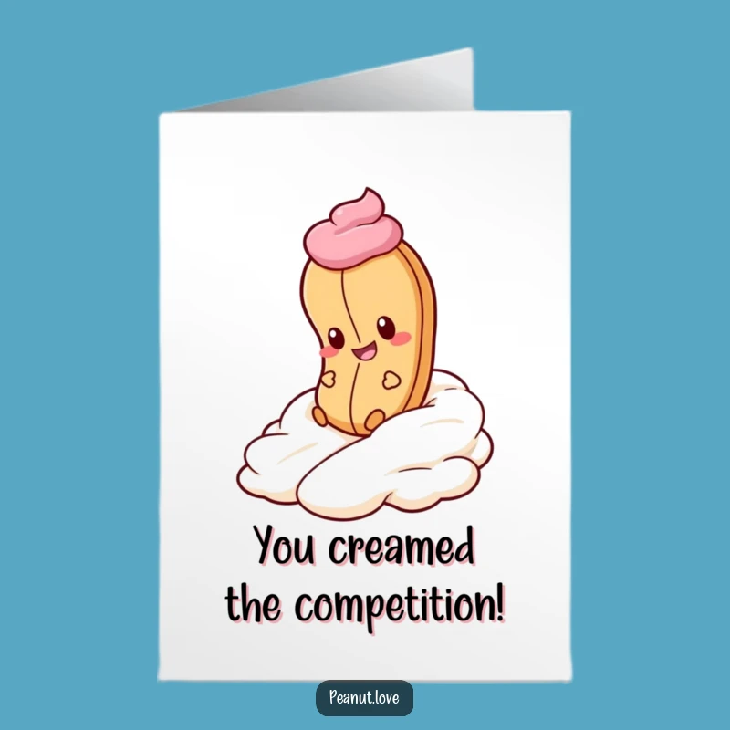 Free Printable Funny Peanut Whipped Cream Congrats Card - Sweet Victory Downloadable!