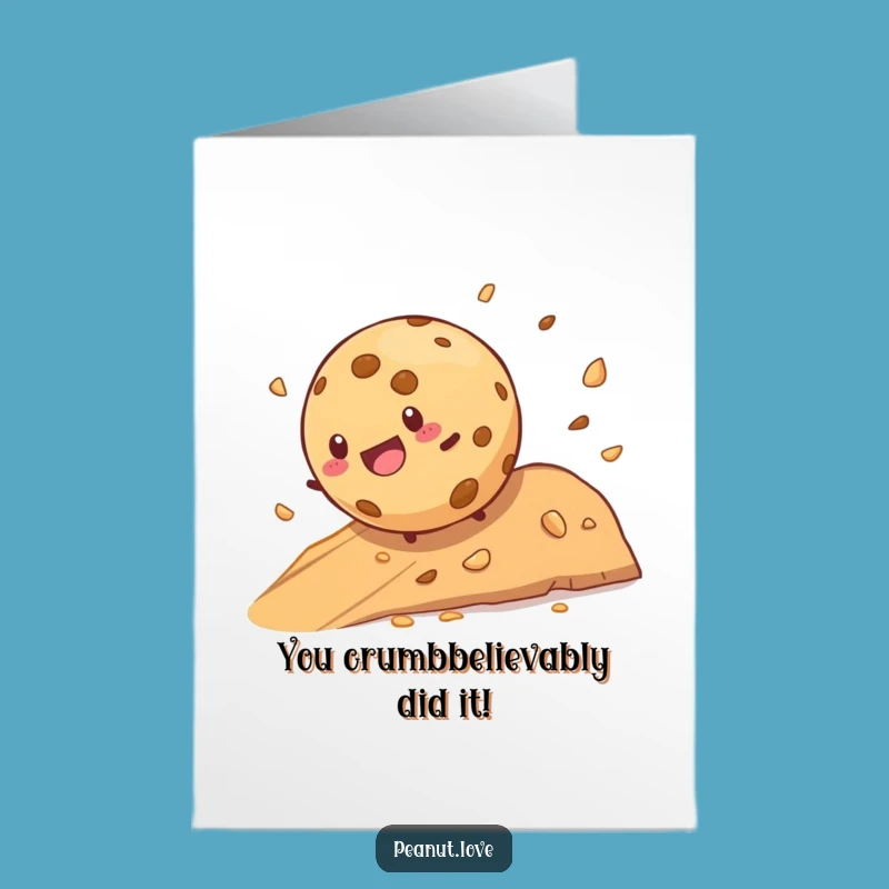 Free Printable Cookie Congrats Card: Humorous Rolling Design for a Sweet Celebration