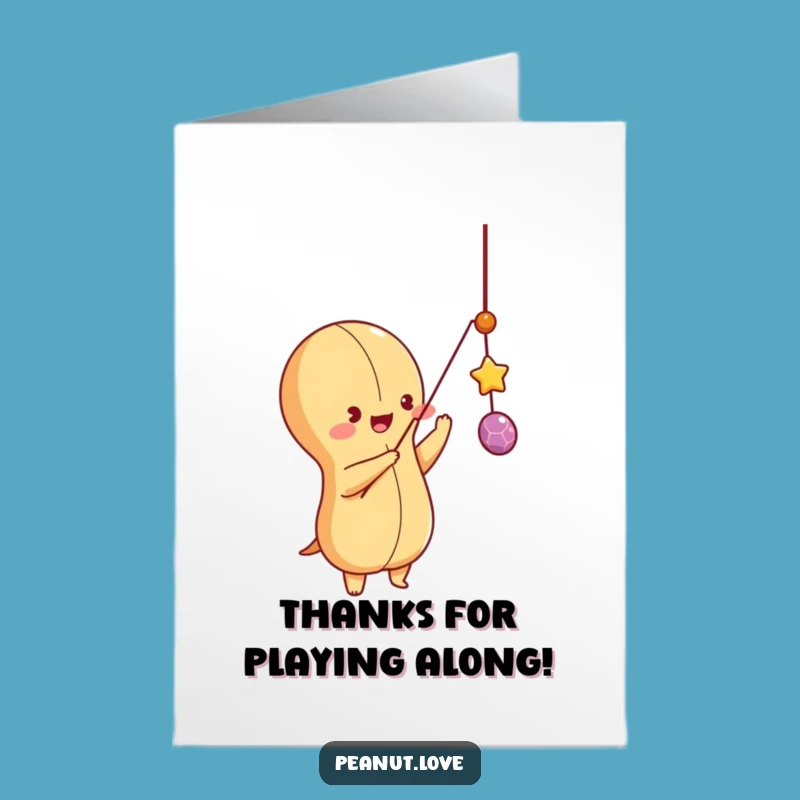 Free Printable Playful Peanut Thank You Card - Fun Downloadable Gift