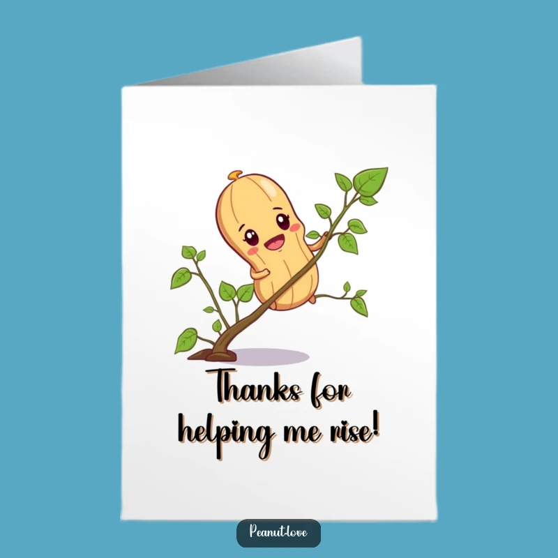 Free Printable Thank You Card: Determined Peanut Climber - Funny Downloadable Gift
