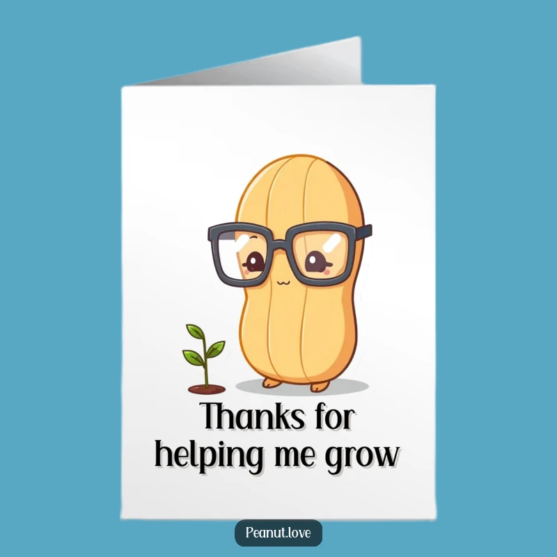 Free Printable Thank You Card: Funny Peanut Gardener, Perfect Downloadable Gift!