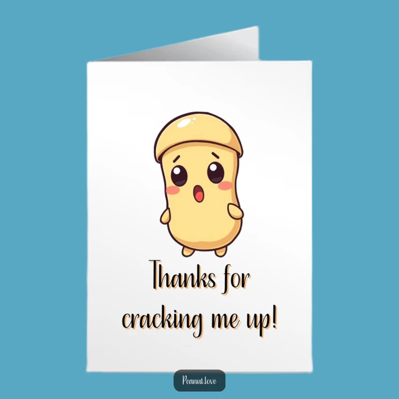 Free Printable Thank You Card: Surprised Peanut Shell Funny Downloadable Gift