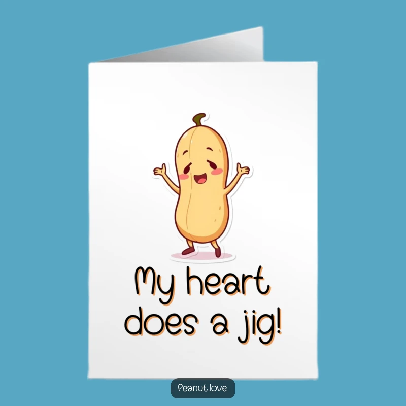 Free Printable Thank You Card: Silly Dancing Peanut Funny Downloadable Gift