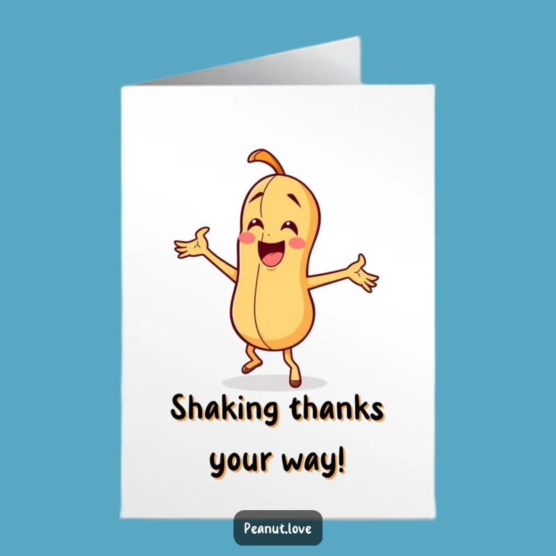 Free Printable Thank You Card: Silly Dancing Peanut, Joyful Download