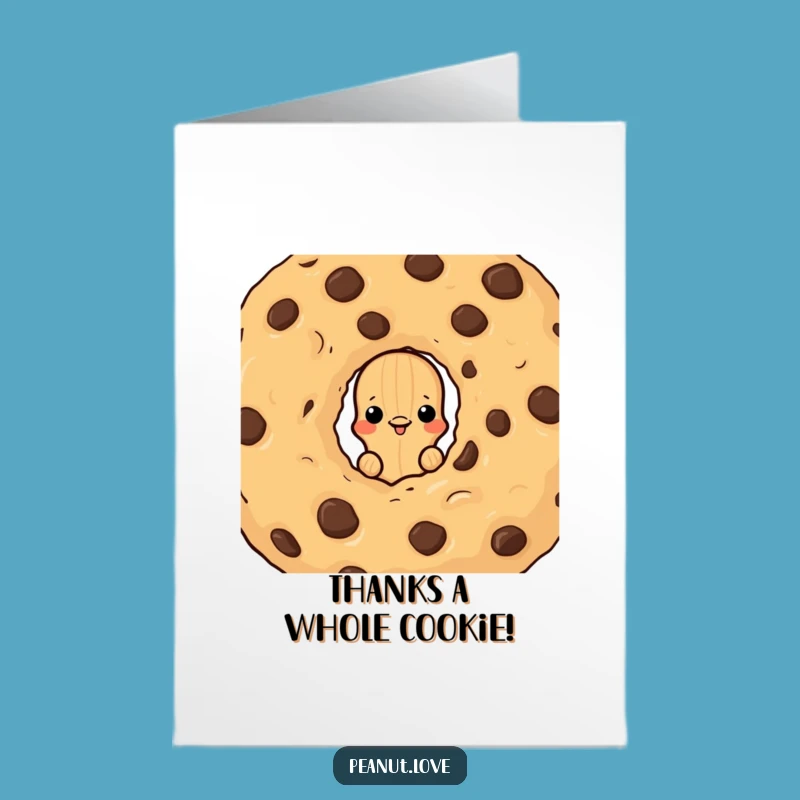 Delightful Free Printable Thank You Card: Cookie Peanut, Downloadable Sweet Gift