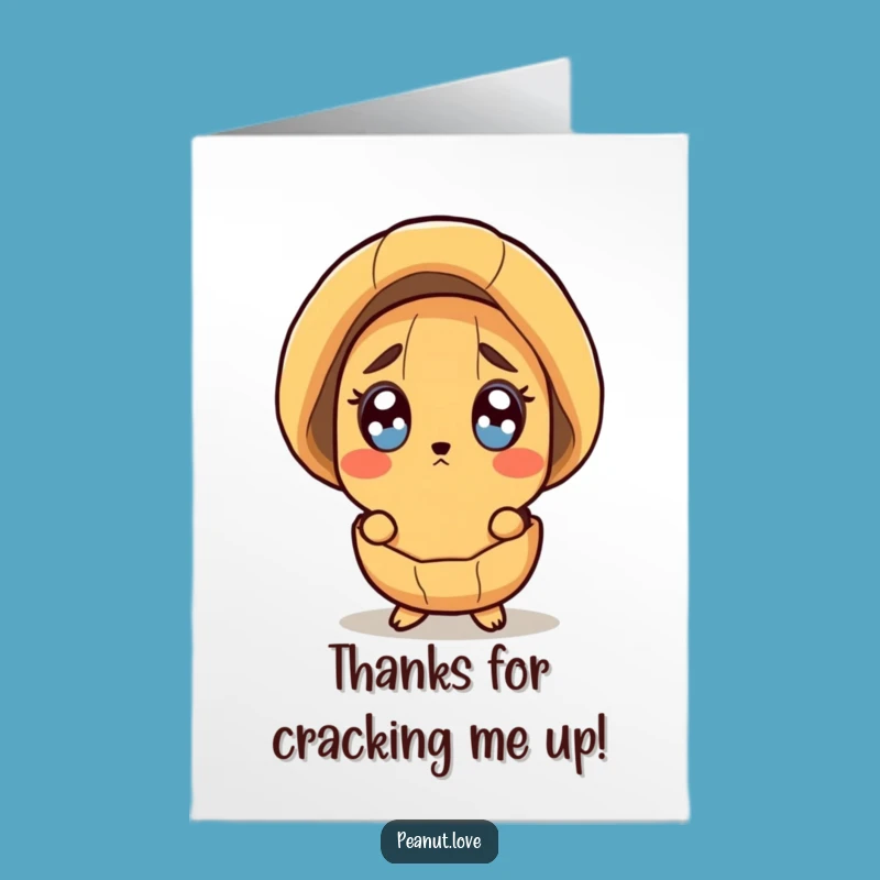 Free Printable Thank You Card: Surprised Peanut Grateful Downloadable Gift